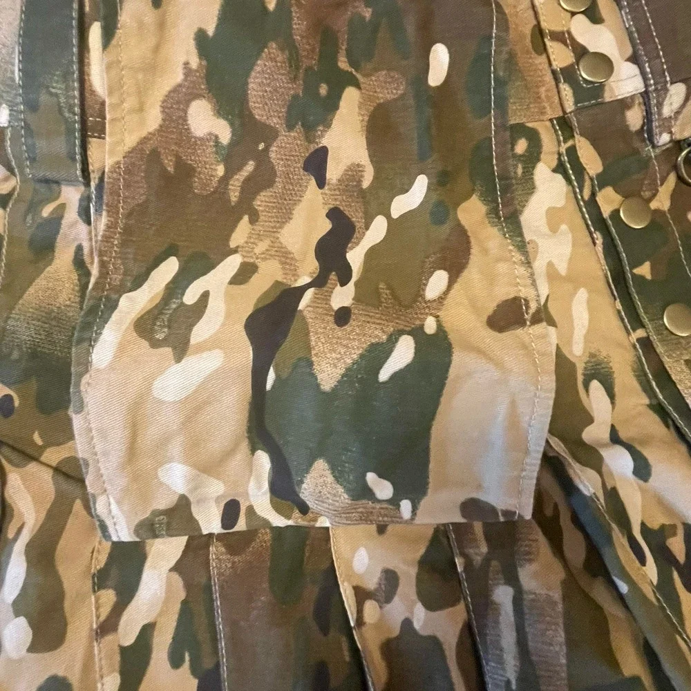 Tactical Utility Kilt Mens 40 Waist Camo Cargo Pockets Heavy Cotton Festival